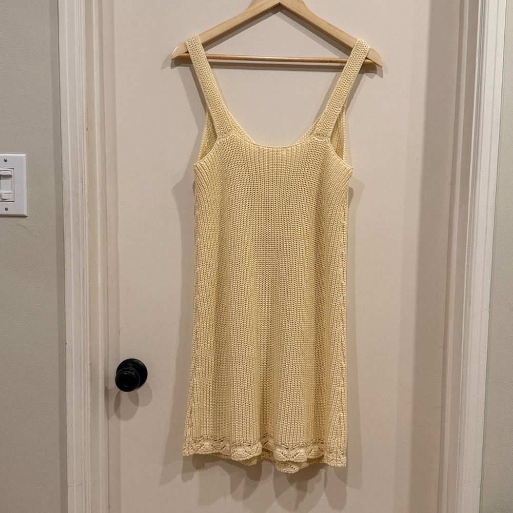 NWT SÉZANE Chunky Knit Sleeveless Dress in Cream / Ecru sz L NWT - Picture 7 of 10